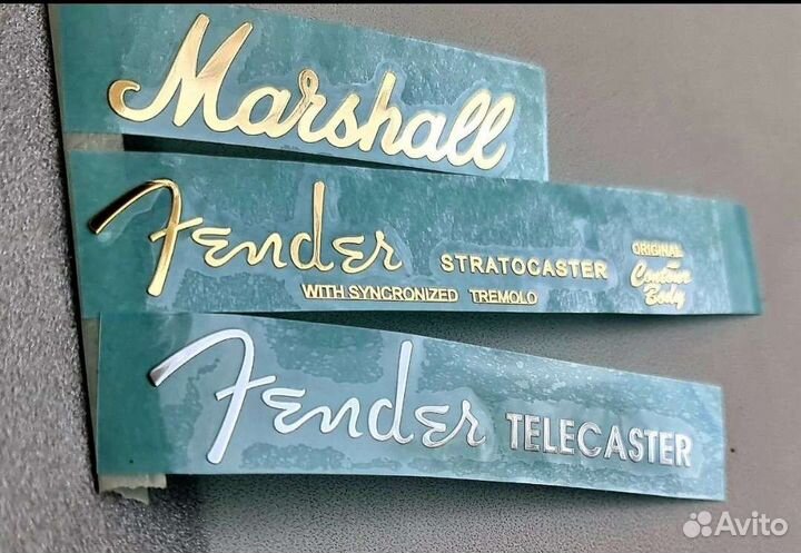 Наклейка металлическая Fender Telecaster