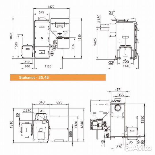 Котел отопление Stahanov Black 45кВт
