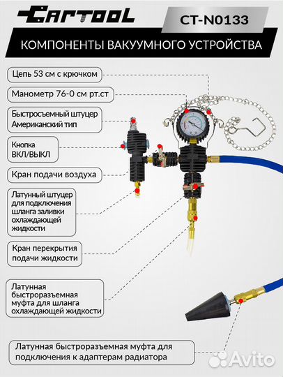 Набор для проверки герметичности системы охлаждени