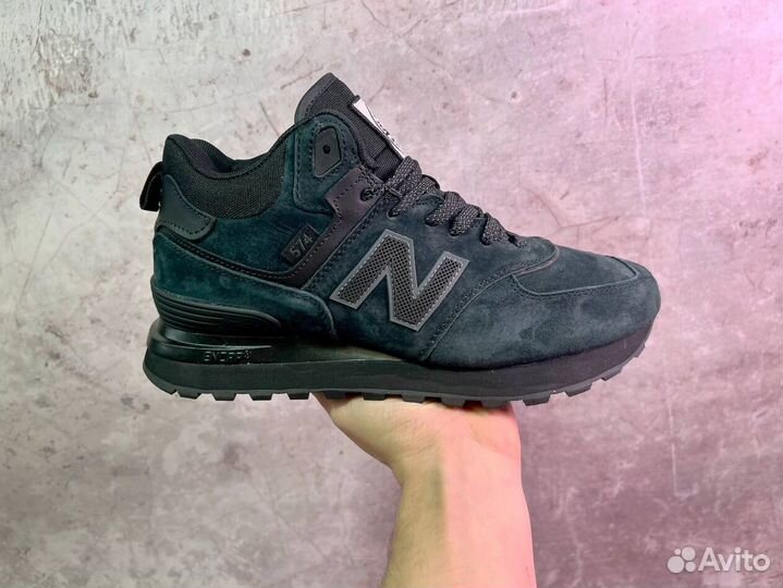 Кроссовки New Balance 574 Stone Island с мехом