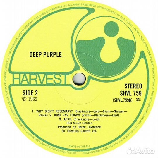 Виниловая пластинка PLG Deep Purple Deep Purple (180 Gram)