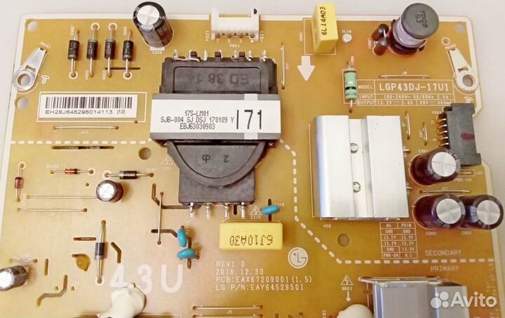 EAX67209001(1.5) EAY64529501 LGP43DJ-17U1 гарантия