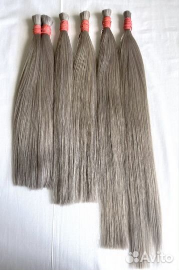 Волосы в срезе пепельные, графит, серые