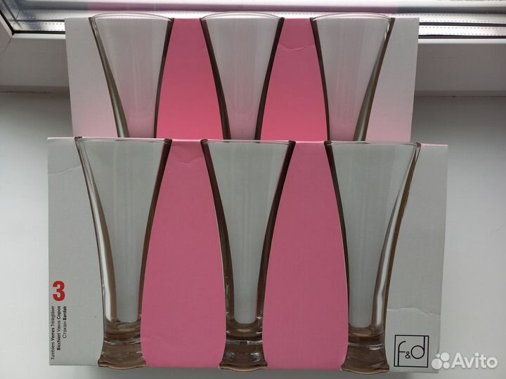 Новые стаканы 6 шт. Pasabahce в упаковке