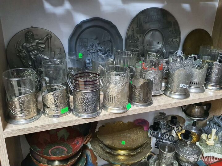 Подстаканники стаканы и другая советская посуда