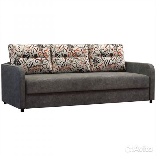 Диван тахта Юля 90 Люкс зп А57 флок серый