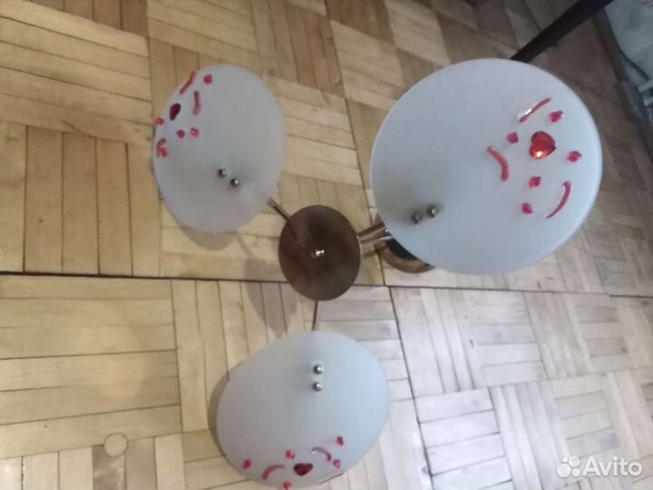 Люстра потолочная трёхрожковая