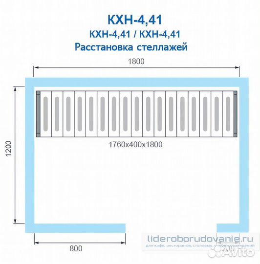 Камера холодильная сендвич 4,41 м3, t -5+10C