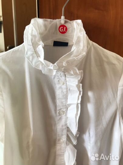Рубашка белая нарядная для девочки 152