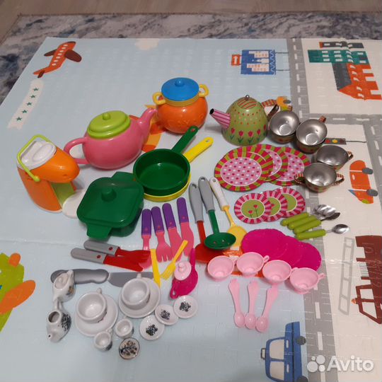 Кукольная посудка и еда