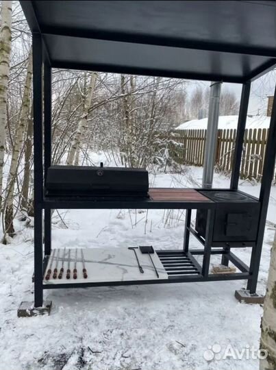 Мангал в стиле лофт