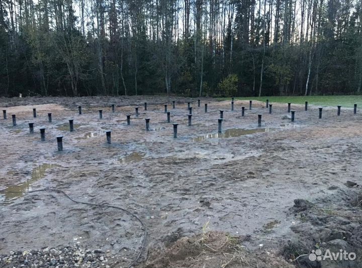 Винтовые сваи / монтаж