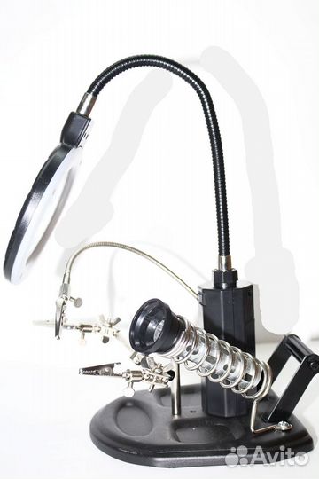 Держатель третья рука с лупой TE-802