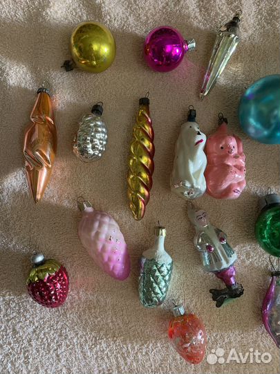 Елочные игрушки СССР одним лотом, винтаж