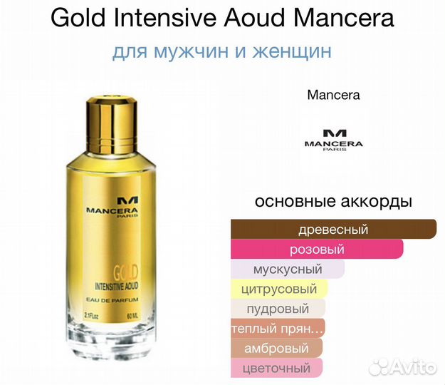 Духи Gold Intensive Aoud Mancera 120мл