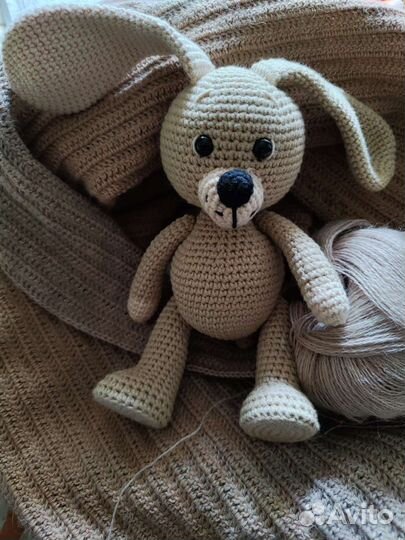 Игрушка ручной работы песик