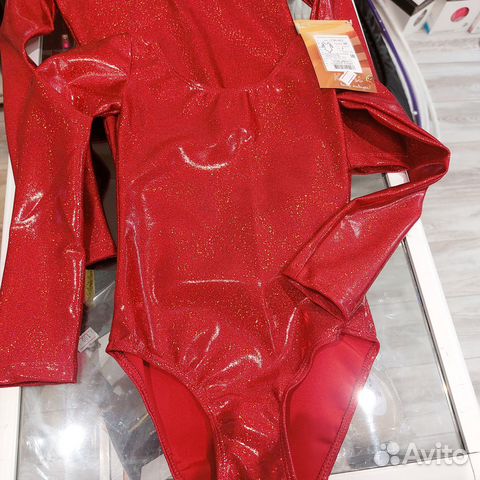 Купальник гимнастический красный