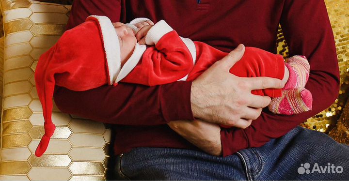 Костюм Санта-Клауса для новорожденного, размер 62