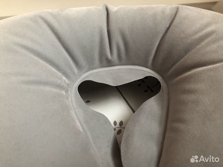 Подушка дорожная надувная, бархатное покрытие