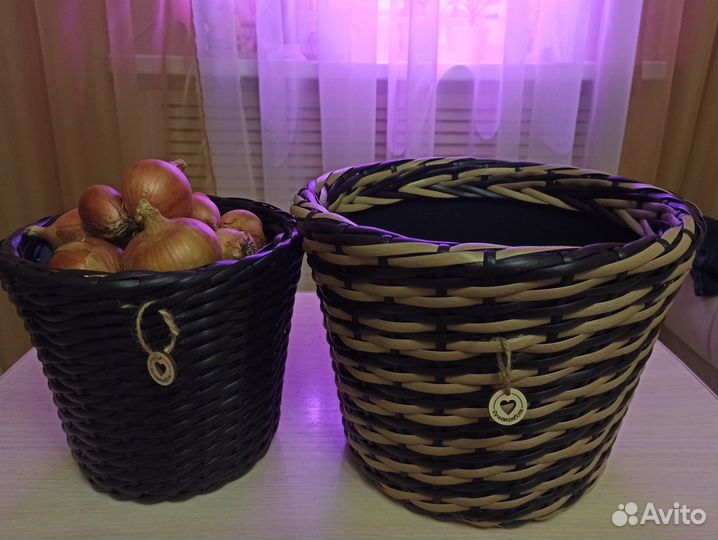 Кашпо из экоротанга для дома и сада