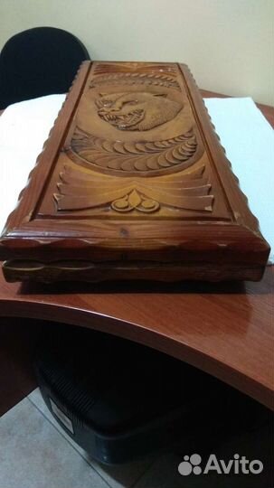 Нарды ручной работы Волк