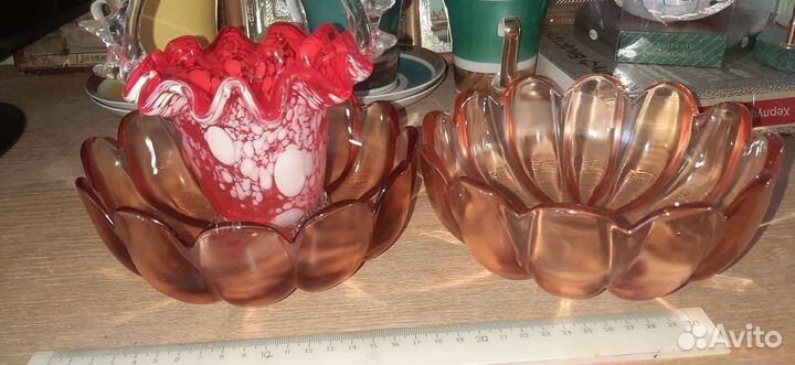 Салатники, конфетница, стекло,ссср