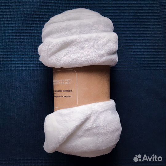 Плед светло-серый новый