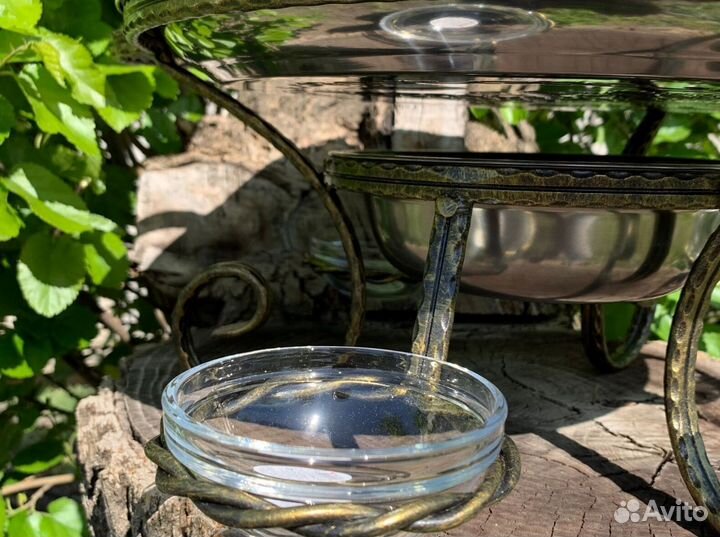 Садж Мармит на ножках с подогревом на подарок