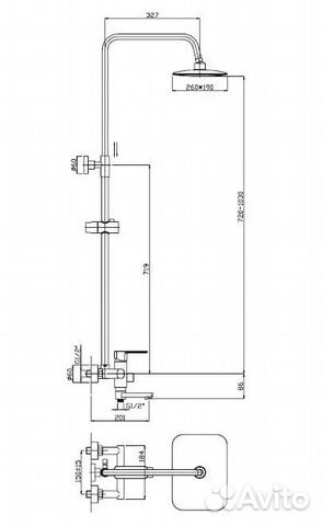 Душевая стойка Haiba HB2402