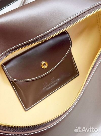 Сумка через плечо Loro Piana кожа шоколад