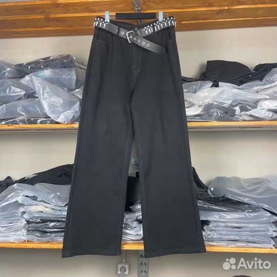 Широкие Джинсы Balenciaga Vetments black на руках