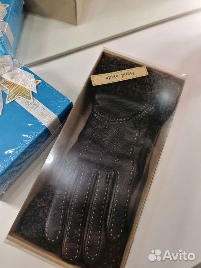 Перчатки кожаные новые