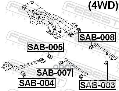 Сайлентблок рычага внутр. Subaru Legacy B11