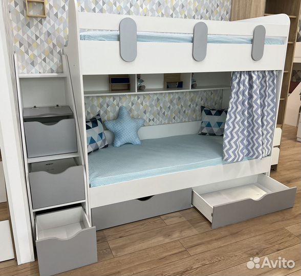 Кровать 2-х ярусная Фортуна (универсальная лестниц