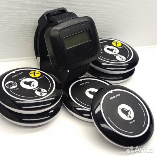 Кнопка вызова персонала, официанта с часами