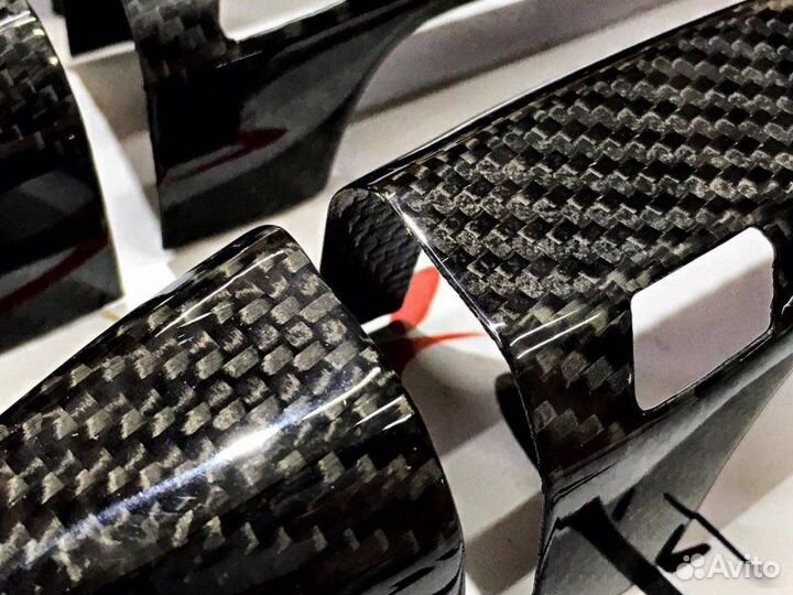 Накладки на ручки дверей карбон BMW X5/6