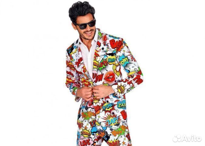 Костюм мужской Поп-Арт карнавальный размер L