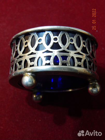 Серебряная солонка 1895 год Англия