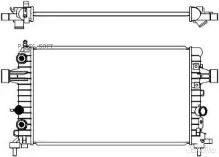 Радиатор охлаждения Опель Астра 2006