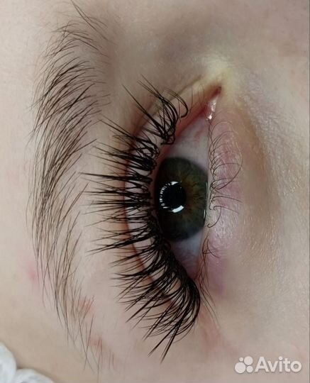 Наращивание ресниц, оформление бровей