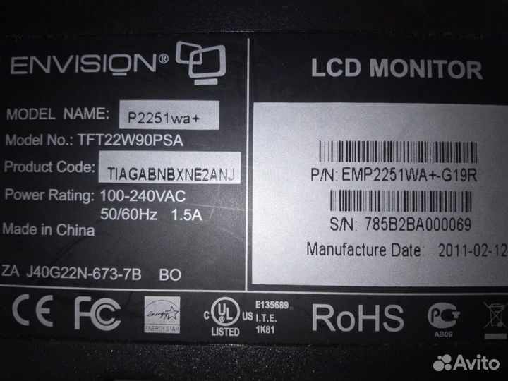 Мониторы 21,5