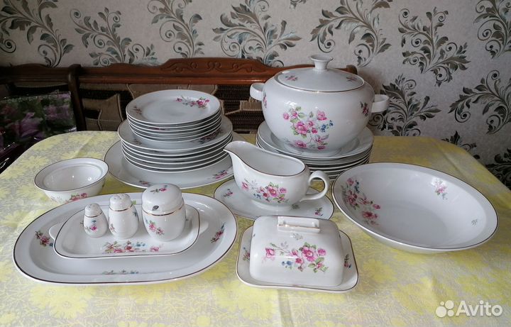 Столовый чайный сервиз винтаж ГДР Kaestner Saxonia