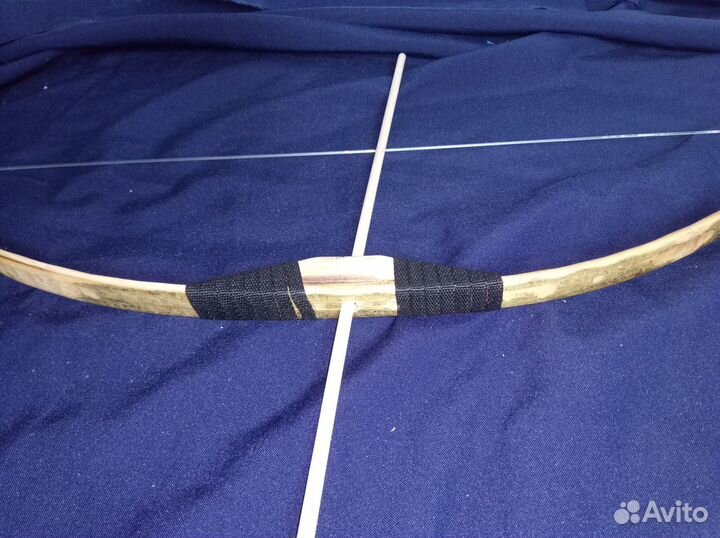 Лук бамбуковый 75 см с тремя стрелами-присосками