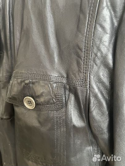 Кожаная куртка мужская 48 размер натуральная кожа