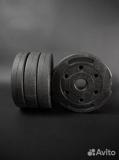 Комплект композитных дисков для гантелей d26 1кг х