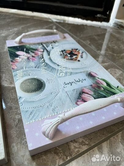 Поднос русная работа новый декупаж