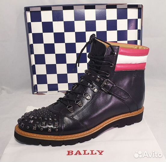 Мужские демисезонные ботинки Bally кожа