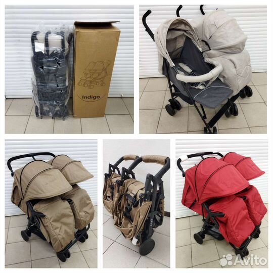 Новая прогулочная коляска для двойняшек, близнецов