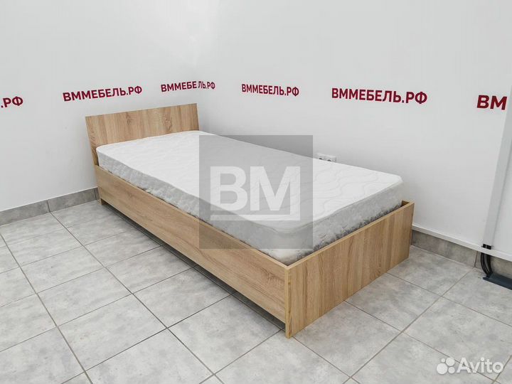 Односпальная кровать с матрасом новая