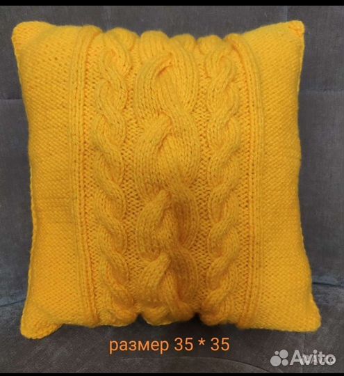 Вязанные декоративные подушки
